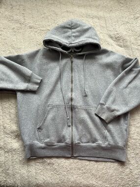 Brandy Melville Grey Full-Zip Hoodie